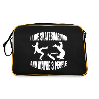 Skateboard Longboard Skater Skating Skateboarding - Sac Retro - noir/or - Dos