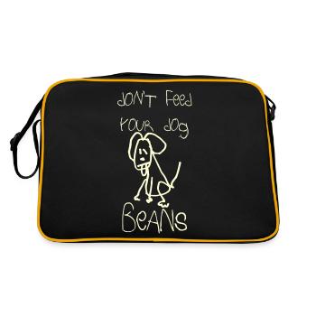 Ne nourrissez pas votre chien avec des haricots - Sac Retro - noir/or - Dos