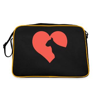 Cœur pour chiens Pitbull - Sac Retro - noir/or - Dos