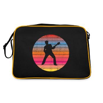 Guitariste Musicien Guitariste Groupe de musique Guitare - Sac Retro - noir/or - Dos
