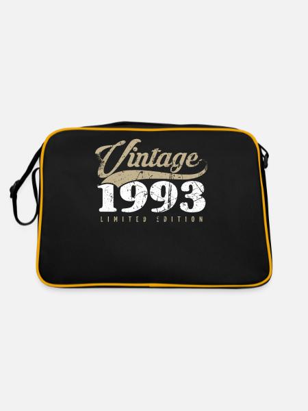 30 ans né en 1993 rétro 30e anniversaire - Sac Retro - noir/or - Dos
