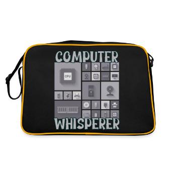 Computer Whisperer IT Tech Support Nerds Geeky - Retro Bag - black/gold - Back