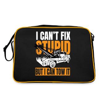 Je ne peux pas réparer stupide mais je peux le remorquer - Sac Retro - noir/or - Dos