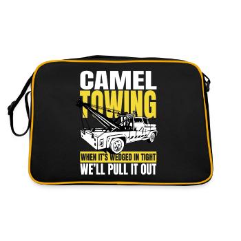 Tow Truck Camel Towing when it's wedged in tight - Retro Bag - black/gold - Back