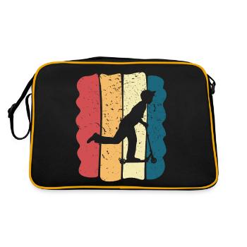 Scooter Stunt Roller für Kinder Retro - Retro Tasche - Schwarz/Gold - Hinten