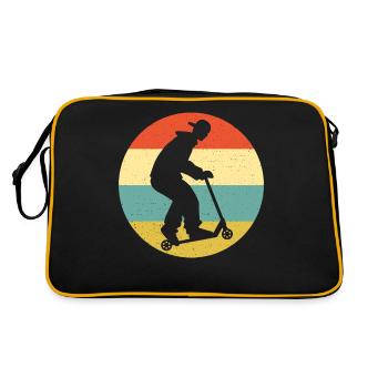 Scooter Stunt Roller für Kinder Retro - Retro Tasche - Schwarz/Gold - Hinten