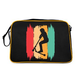 Scooter Stunt Roller für Kinder Retro - Retro Tasche - Schwarz/Gold - Hinten