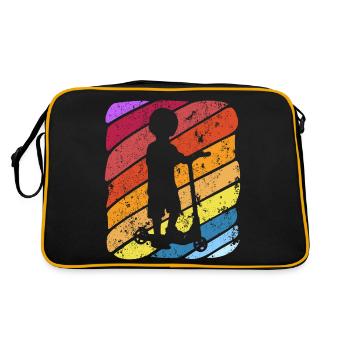 Scooter Stunt Roller für Kinder Retro - Retro Tasche - Schwarz/Gold - Hinten