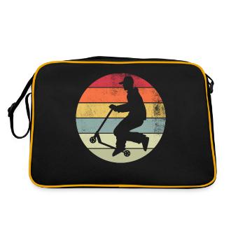 Scooter Stunt Roller für Kinder Retro - Retro Tasche - Schwarz/Gold - Hinten