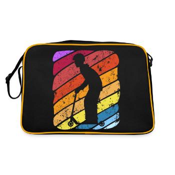 Scooter Stunt Roller für Kinder Retro - Retro Tasche - Schwarz/Gold - Hinten