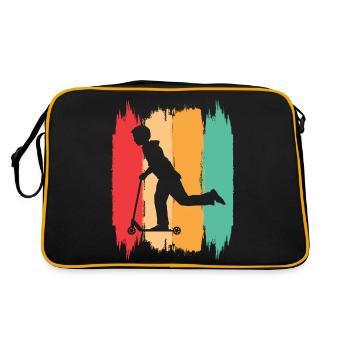 Scooter Stunt Roller für Kinder Retro - Retro Tasche - Schwarz/Gold - Hinten