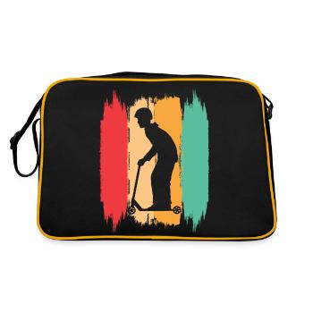 Scooter Stunt Roller für Kinder Retro - Retro Tasche - Schwarz/Gold - Hinten