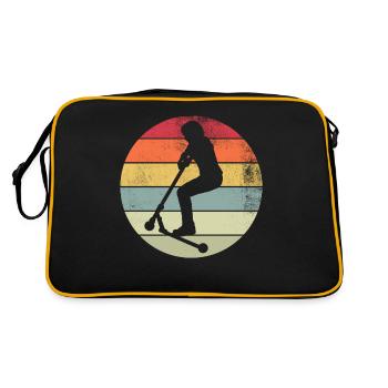 Scooter Stunt Roller für Kinder Retro - Retro Tasche - Schwarz/Gold - Hinten