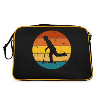 Scooter Stunt Roller für Kinder Retro - Retro Tasche - Schwarz/Gold - Hinten