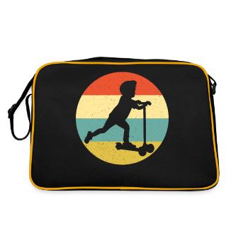 Scooter Stunt Roller für Kinder Retro - Retro Tasche - Schwarz/Gold - Hinten
