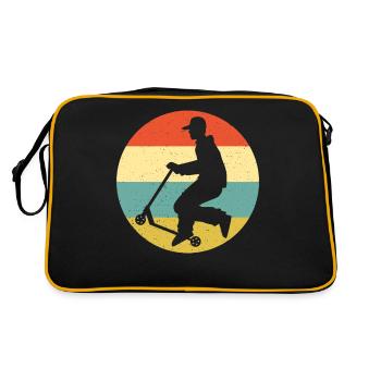 Scooter Stunt Roller für Kinder Retro - Retro Tasche - Schwarz/Gold - Hinten