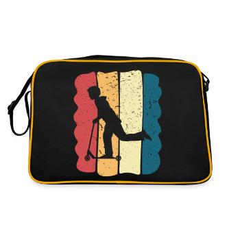 Scooter Stunt Roller für Kinder Retro - Retro Tasche - Schwarz/Gold - Hinten