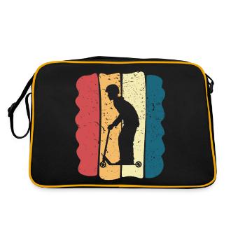 Scooter Stunt Roller für Kinder Retro - Retro Tasche - Schwarz/Gold - Hinten