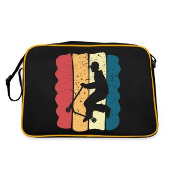 Scooter Stunt Roller für Kinder Retro - Retro Tasche - Schwarz/Gold - Hinten