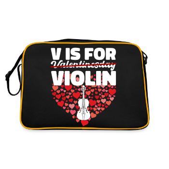 Saint-Valentin Violon Violon Love Cadeau - Sac Retro - noir/or - Dos