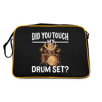 Did You Touch My Drum Set - Retro Bag - black/gold - Back