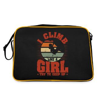 Je grimpe comme une fille et j’essaie - Sac Retro - noir/or - Dos