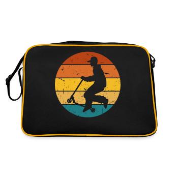 Scooter Stunt Roller für Kinder Retro - Retro Tasche - Schwarz/Gold - Hinten