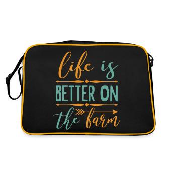 Life Is Better On The Farm - Retro Bag - black/gold - Back
