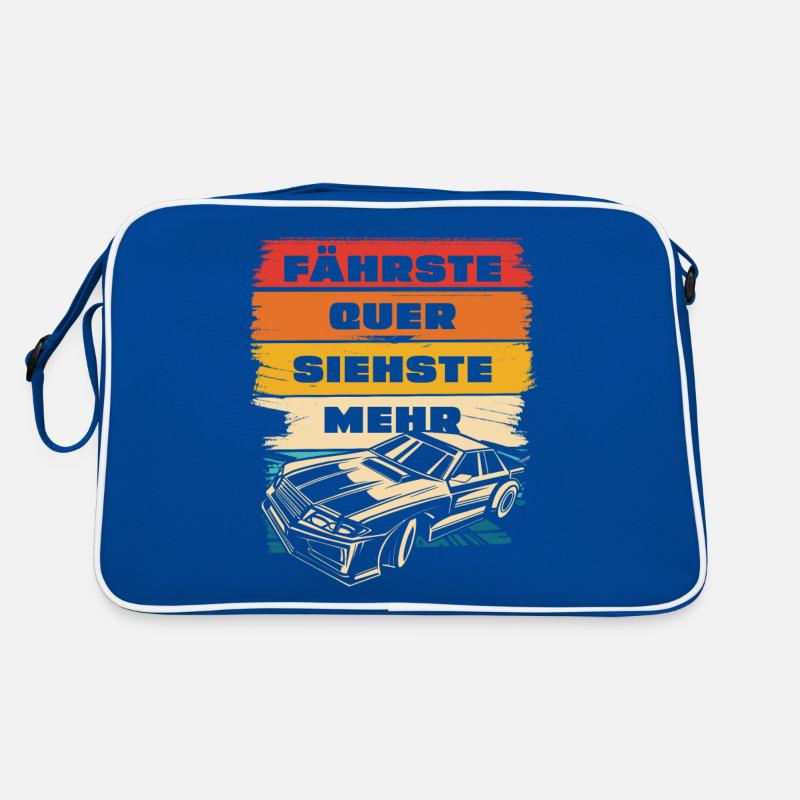 Fährste Quer siehste Mehr Retro Tasche