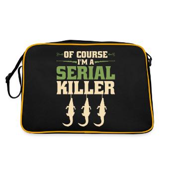 Alligator Hunter Tueur en série, Funny Gator - Sac Retro - noir/or - Dos