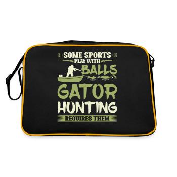 La chasse au gator nécessite des balles, un drôle d’alligator - Sac Retro - noir/or - Dos