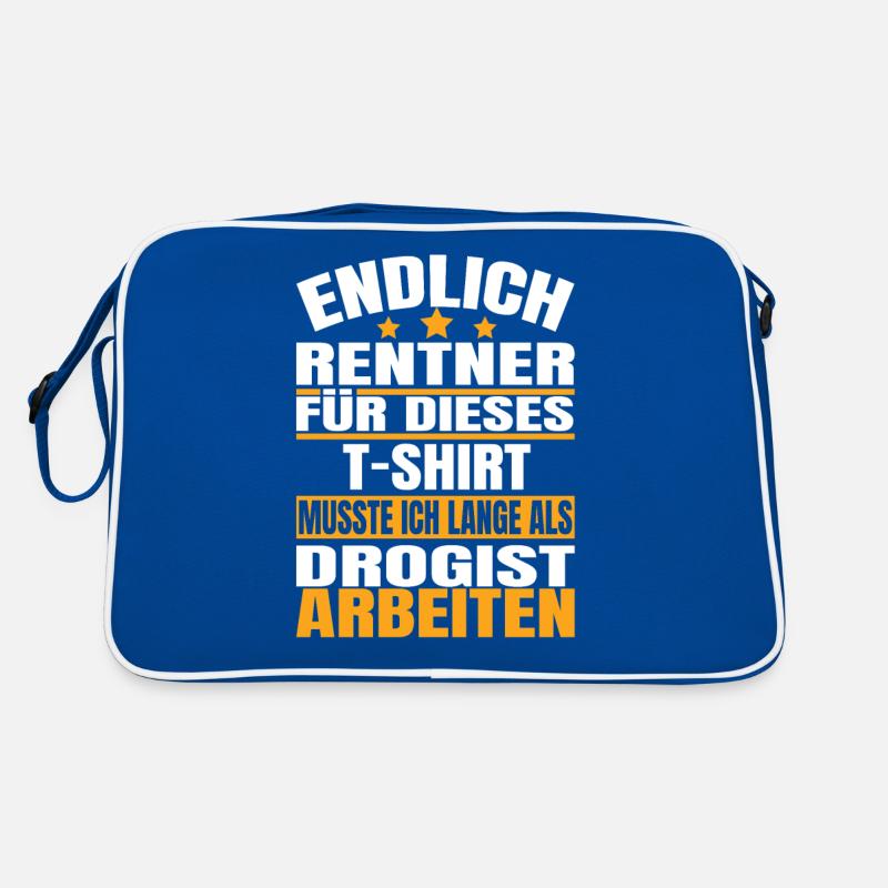 Endlich Rente 2023 Ruhestand Beruf Drogist Retro Tasche