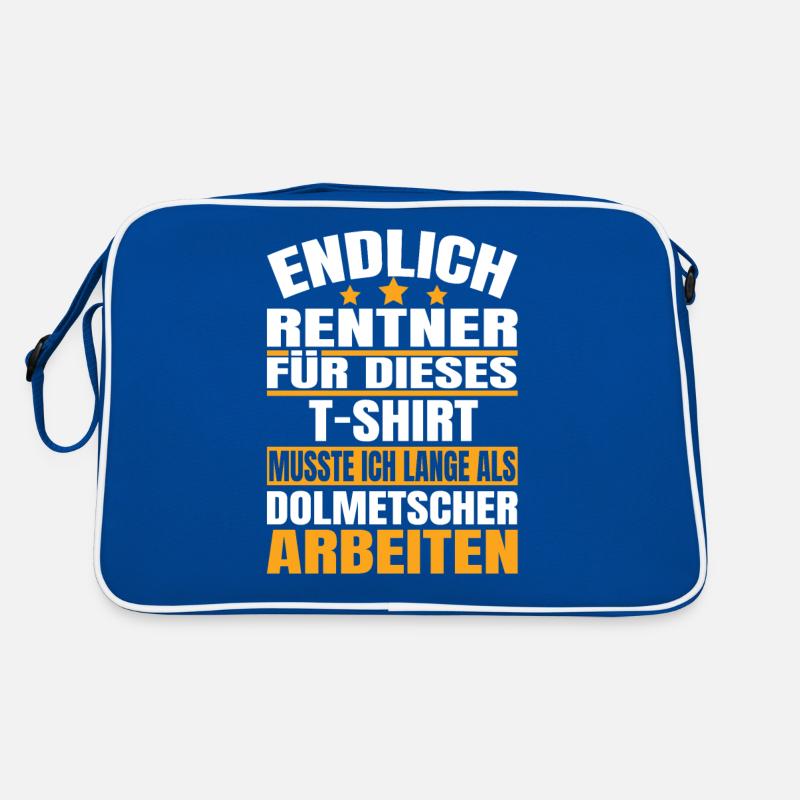 Endlich Rente 2023 Ruhestand Beruf Dolmetscher Retro Tasche