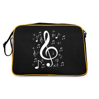 Music Sheet Music Love - Retro Bag - black/gold - Back