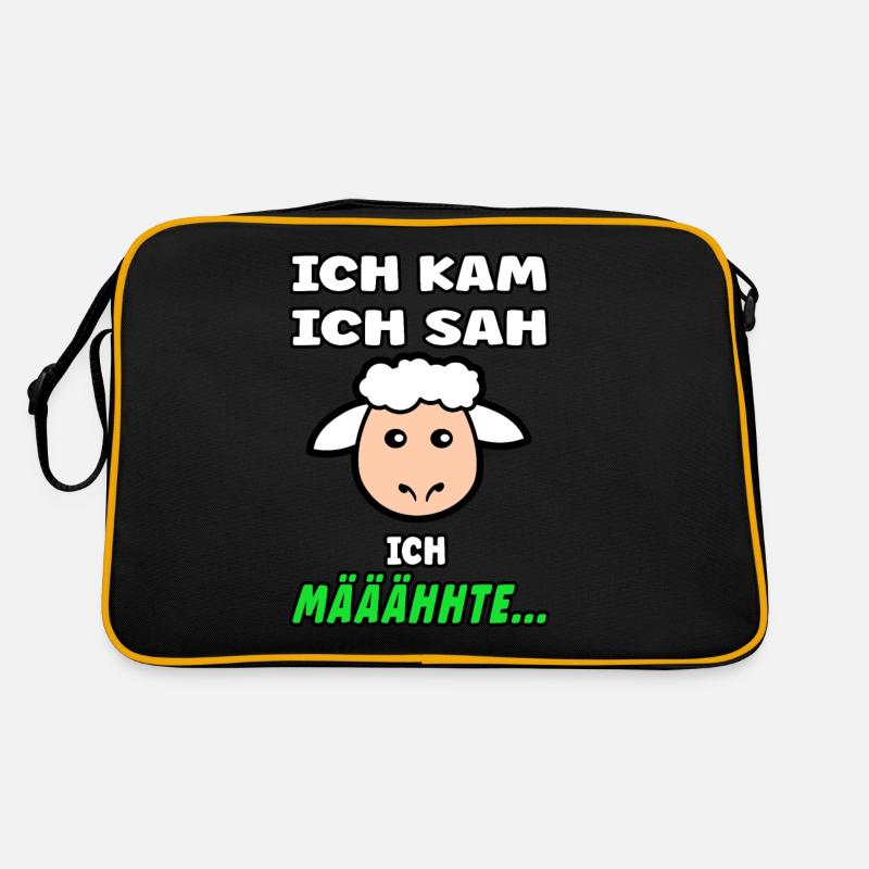 Schäfchen Spruch - Lustiges Design mit Schaf Retro Tasche