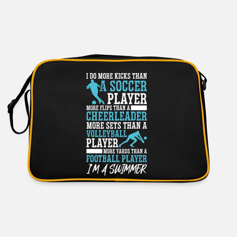 Lustiges Schwimmen Schwimmer Retro Tasche
