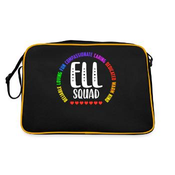 ELL Squad School Assistant School English Language - Retro Bag - black/gold - Back
