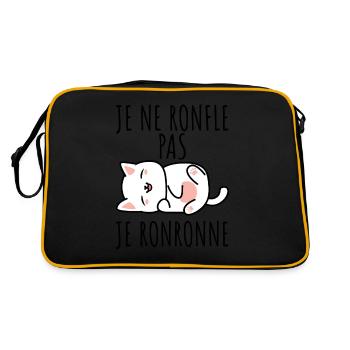 je ne ronfle pas je ronronne - Sac Retro - noir/or - Dos
