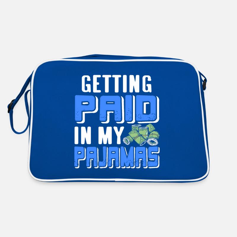 Être payé en pyjama Drôle de travail à la maison DAD Sac Retro