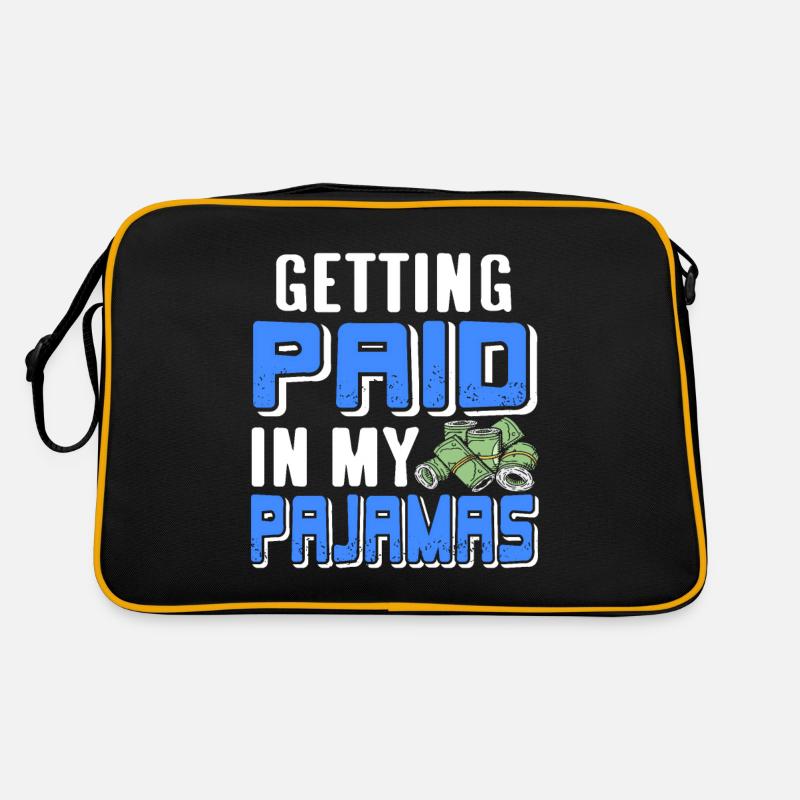 Être payé en pyjama Drôle de travail à la maison DAD Sac Retro