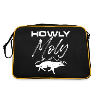 howly moly Design pour un passionné de coyote - Sac Retro - noir/or - Dos