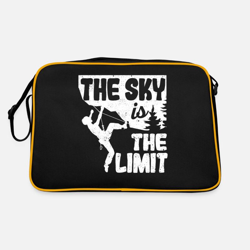 Le ciel est la limite Escalade Bloc - Sac Retro - noir/or