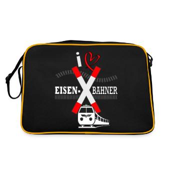 j’aime Chemin de fer miniature - Sac Retro - noir/or - Dos
