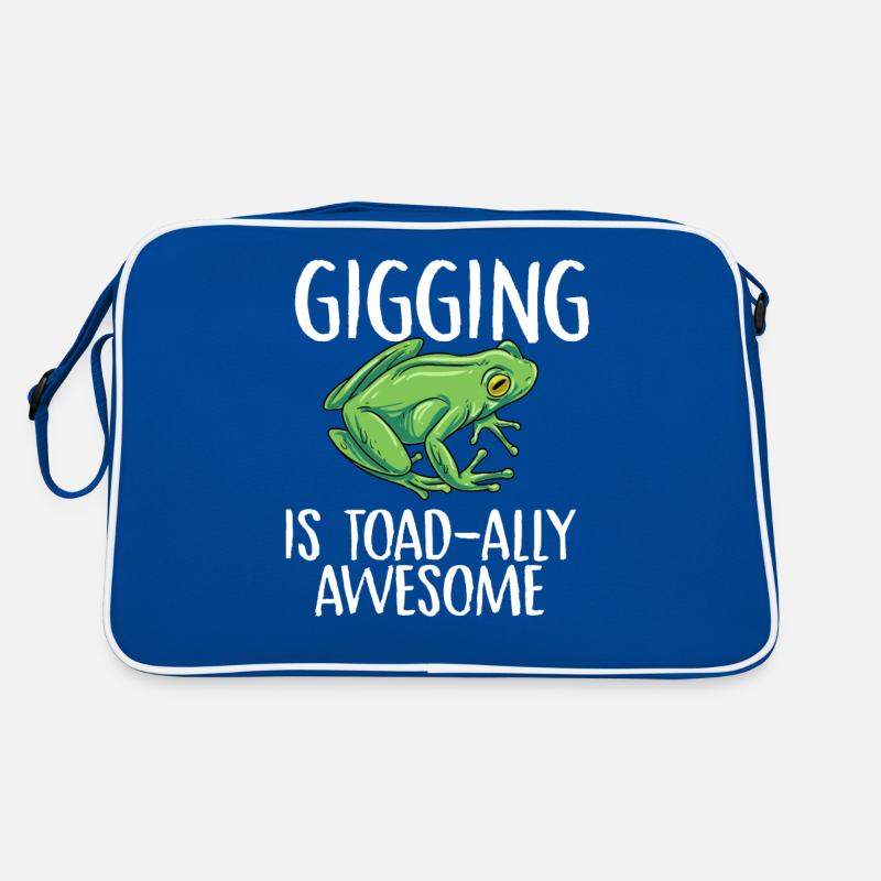 gigging is toad ally awesome Design for a frog Retro Tasche