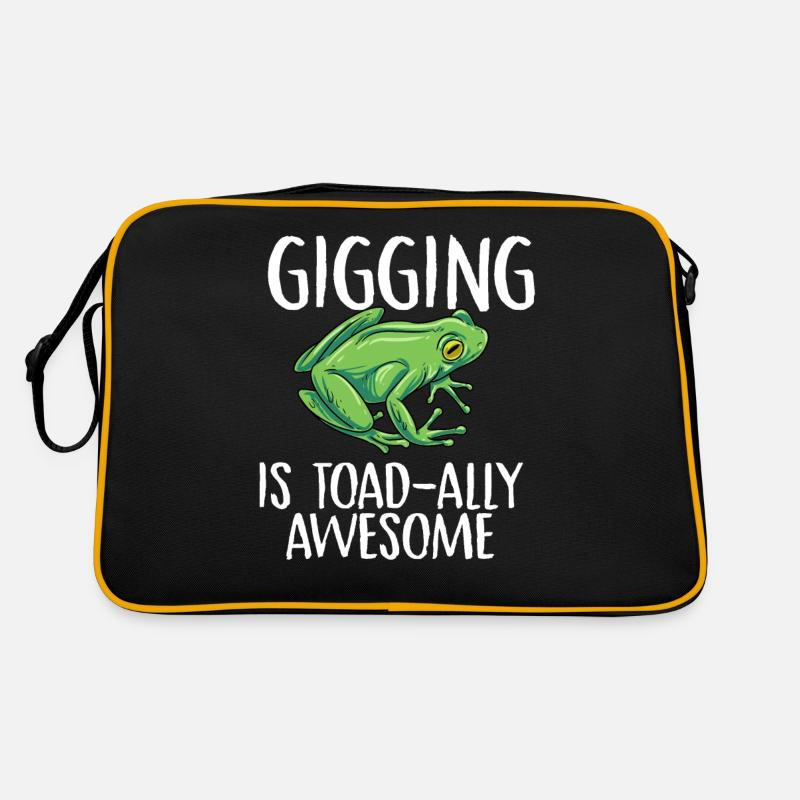 gigging is toad ally awesome Design for a frog Retro Bag