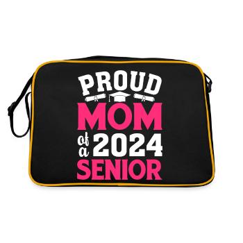 Maman fière drôle d'un cadeau de graduation - Sac Retro - noir/or - Dos