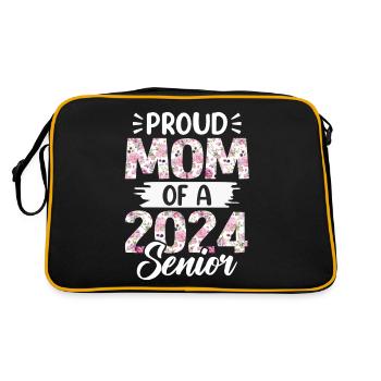 Maman fière drôle d'un cadeau de graduation - Sac Retro - noir/or - Dos