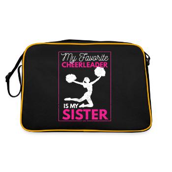 Ma pom-pom girl préférée est ma sœur - Sac Retro - noir/or - Dos