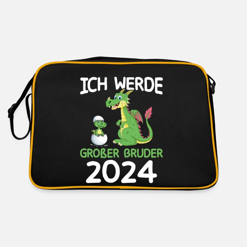 Ich Werde Großer Bruder 2024 Schwangerschaft Retro Tasche