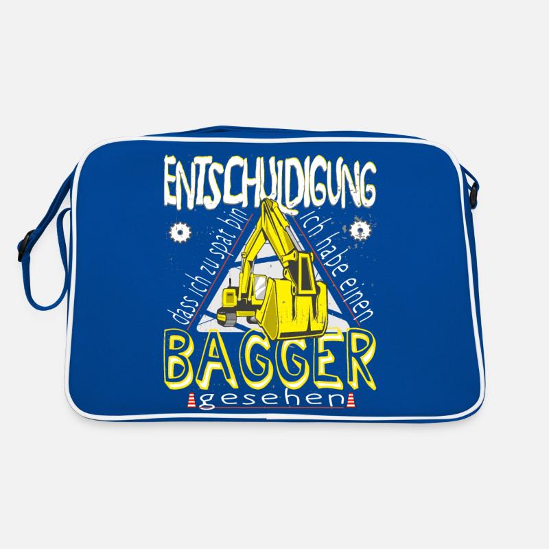 Bagger Baustelle Geburtstag Junge Geschenkidee Retro Tasche